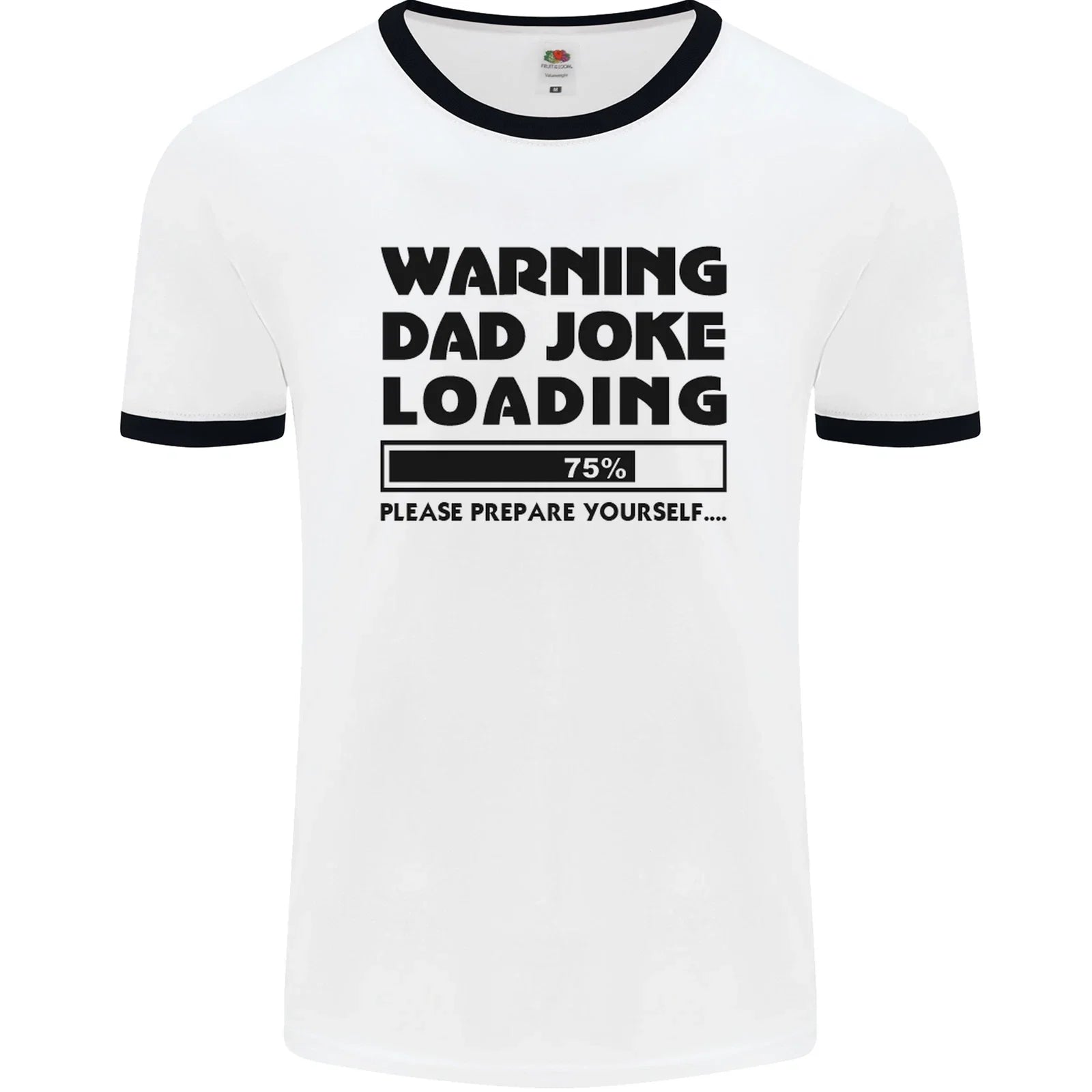 Warning Dad Joke Loading Fathers Day Funny Mens Ringer T-Shirt
