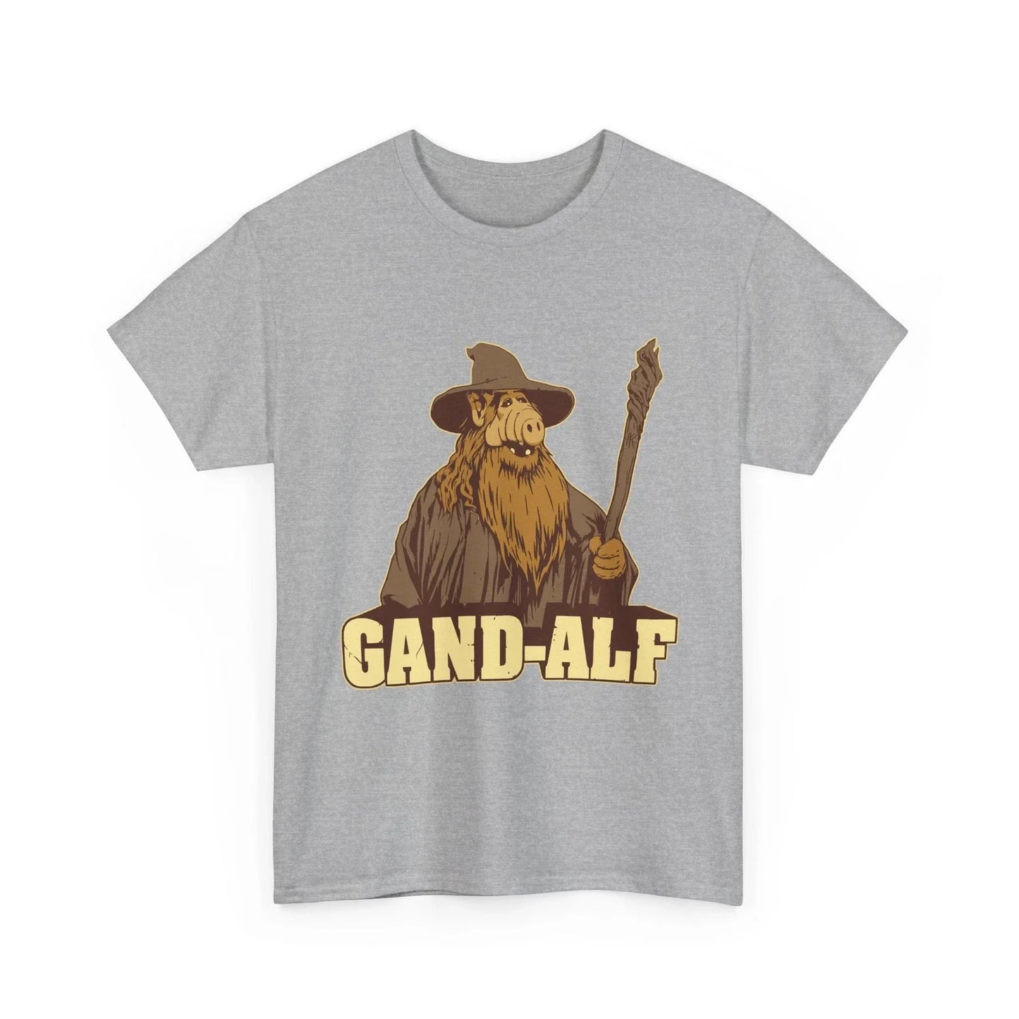 T-shirt Alf & Gandalf pun in ironic Gand-ALF 100% cotton sizes S-XL++ unisex