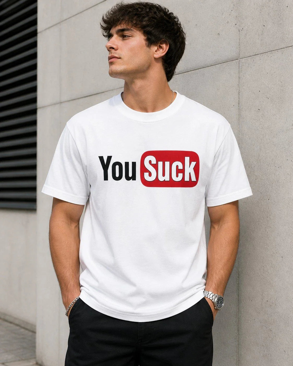 You Suck Funny Graphic T Shirt Mens  2XL White Gildan Hammer Meme Tee NWT