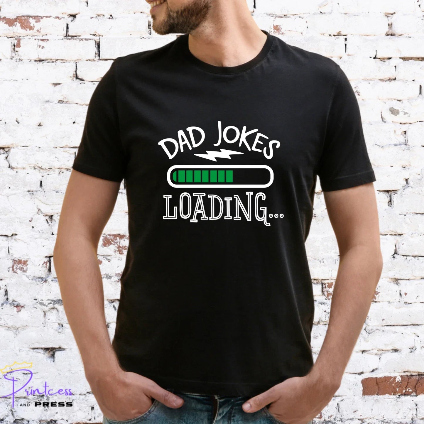 DAD JOKES LOADING T-SHIRT, Gift for him, DAD, XMAS GIFT, Various colour prints