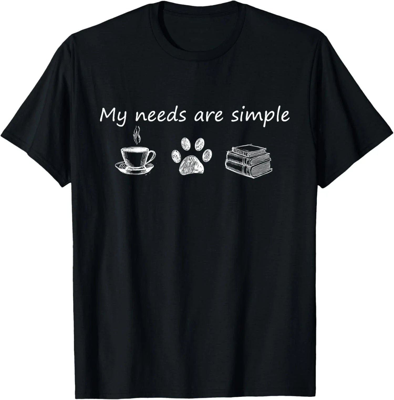 Funny Coffee Dog Book Lover Gift Unisex T-Shirt