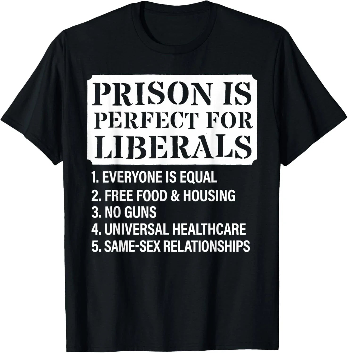 Prison is Perfect for Liberals - Anti Liberal Quote Funny Gift Unisex T-Shirt