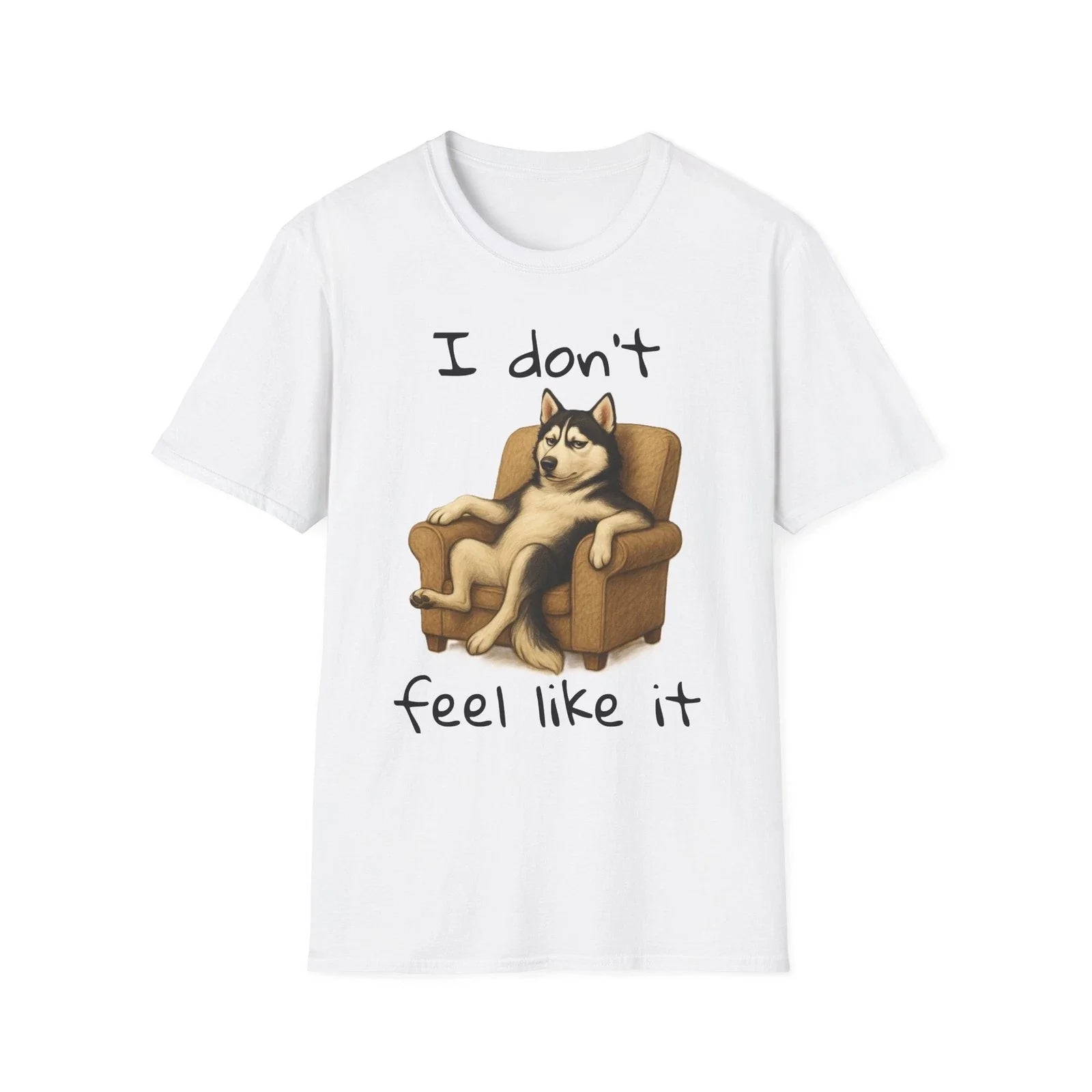 Lazy Husky T-Shirt, Funny Pet Shirt, Humorous Animal Tee