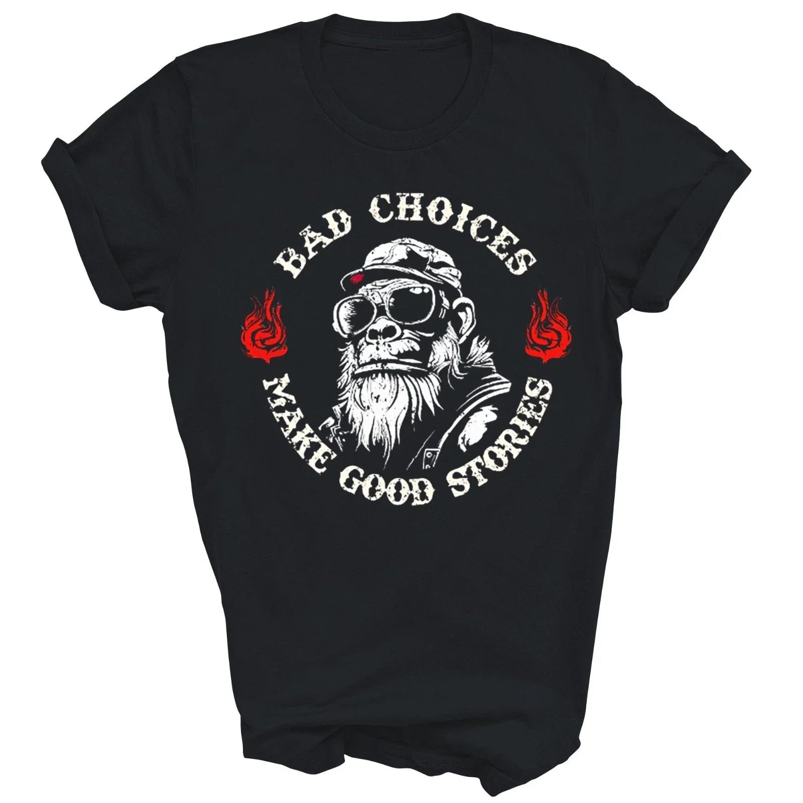 Monkey Bad Choices Make Good Stories Unisex Shirt Gift