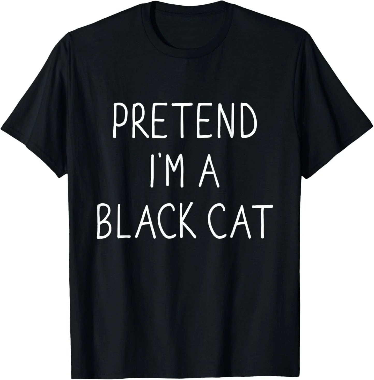 Pretend Im Black Cat Funny Lazy Easy DIY Halloween Co Unisex T-Shirt