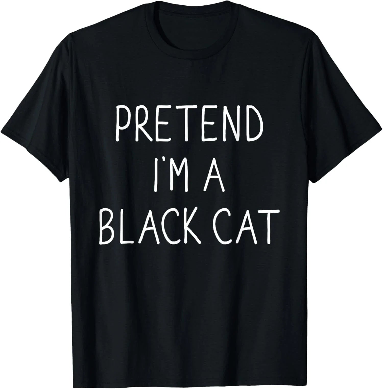 Pretend Im Black Cat Funny Lazy Easy DIY Halloween Co Unisex T-Shirt