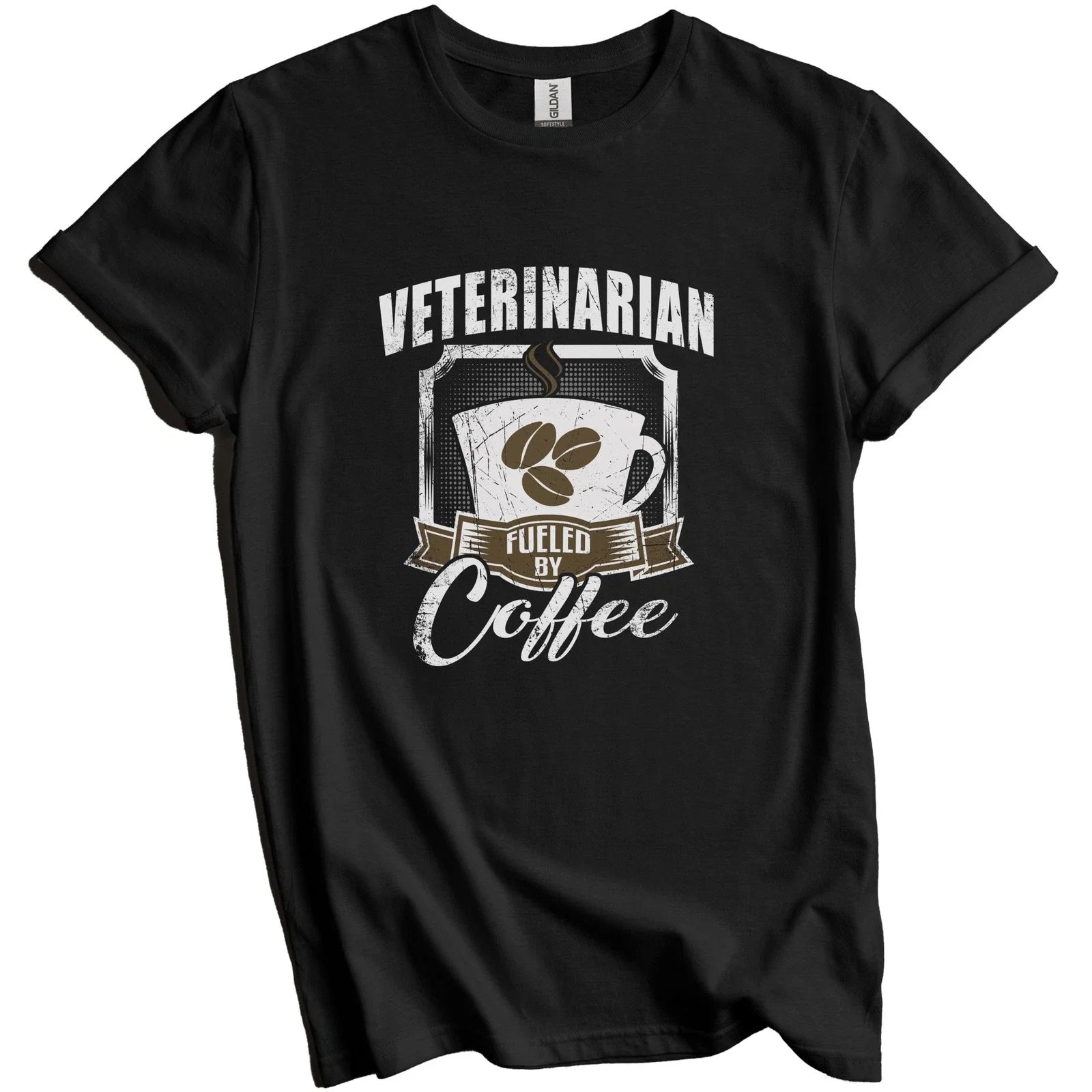 Veterinarian Fueled By Coffee Funny T-Shirt Gift for Veterinarian
