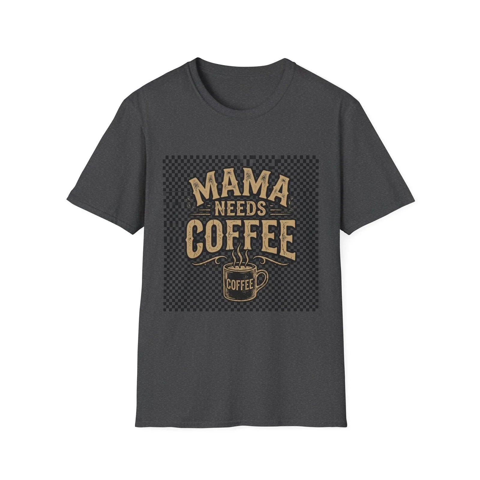 Mama Needs Coffee T-Shirt | Mom Coffee Cup Typography Tee