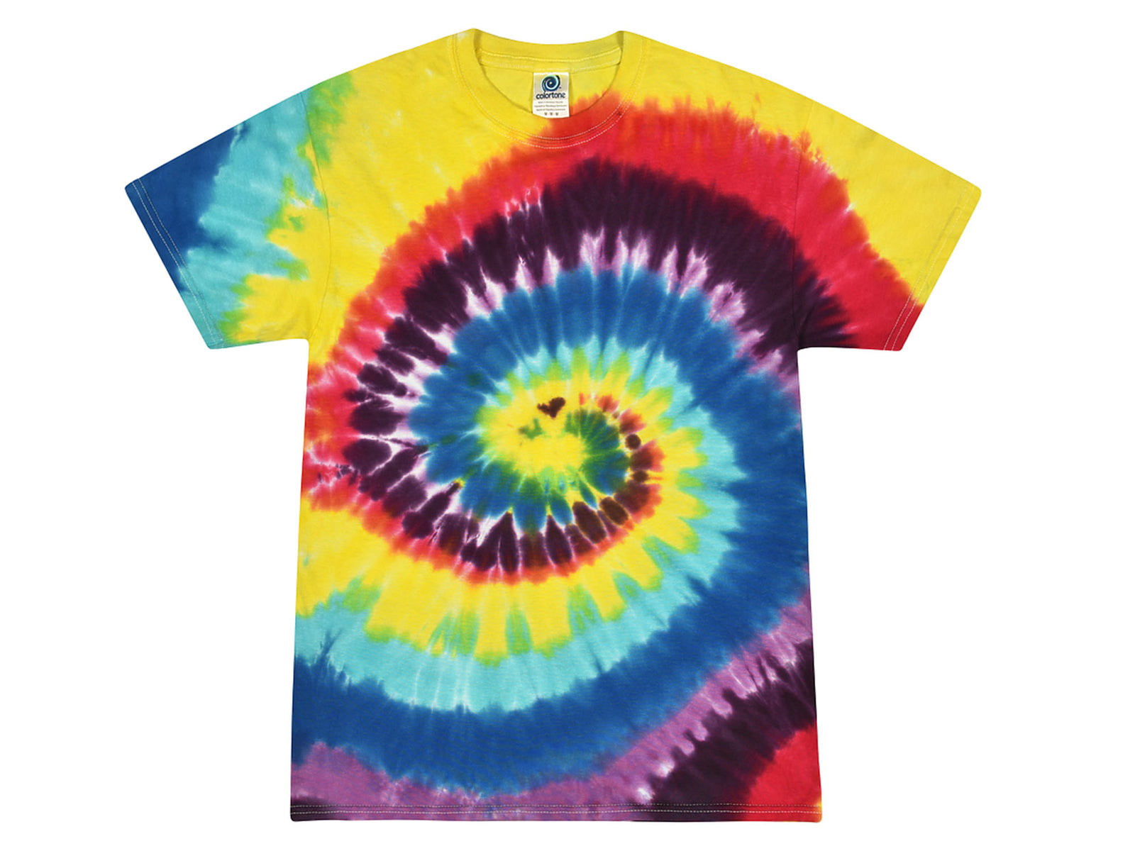 Carnival  Party Tie Dye T-Shirts  Kids & Adults 100% Pre-Shrunk Cotton Colortone