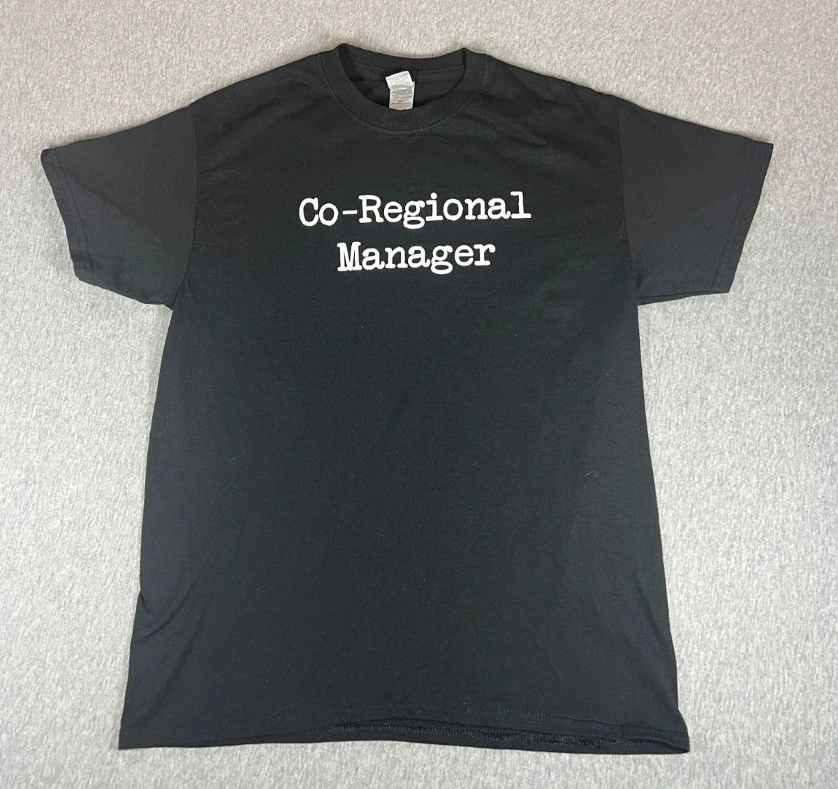 Gildan Men’s The Office Co-Regional Manager T-Shirt Medium Black Cotton Blend