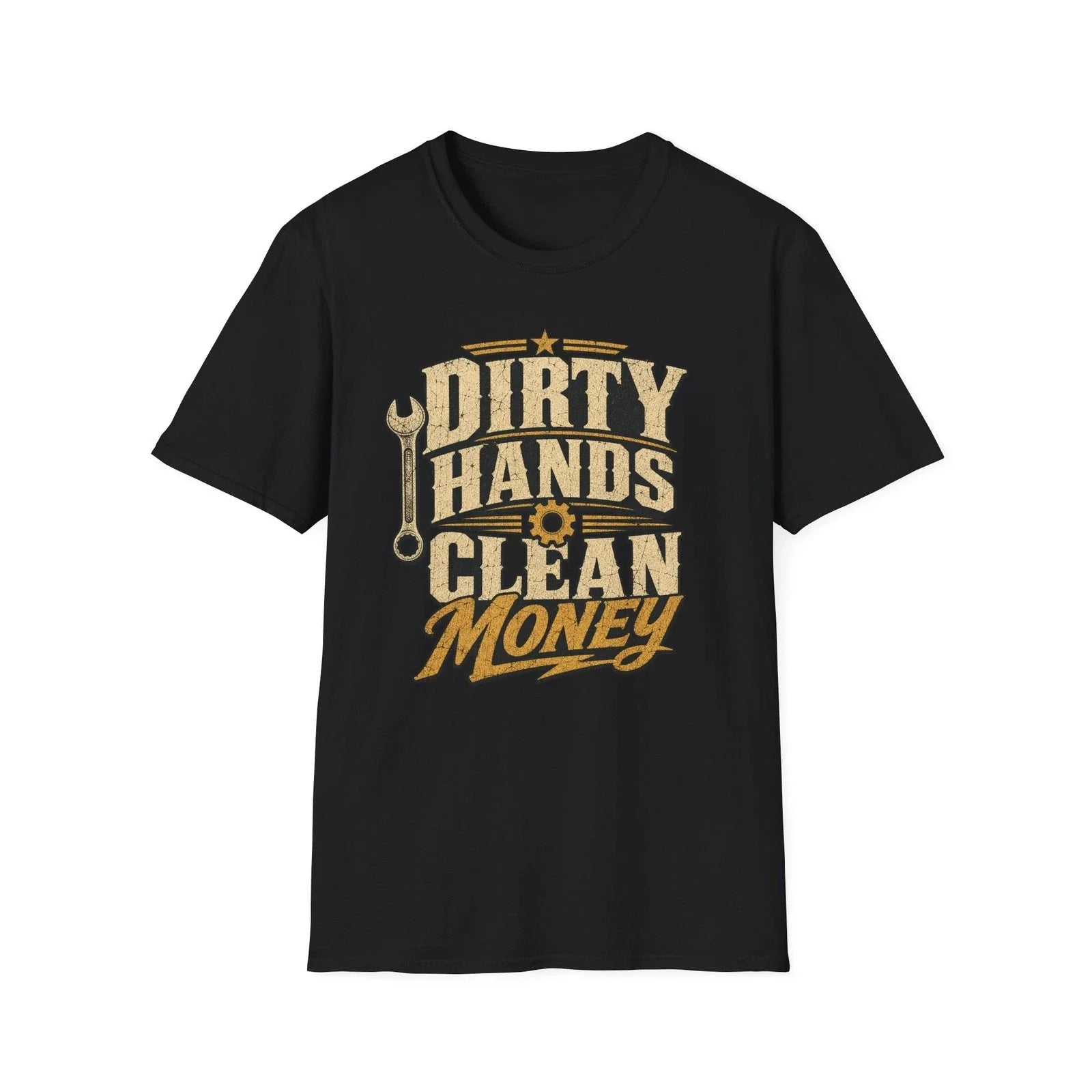 Mechanic Humor T-Shirt Dirty Hands Clean Money Funny Dad Father Gift T-shirt