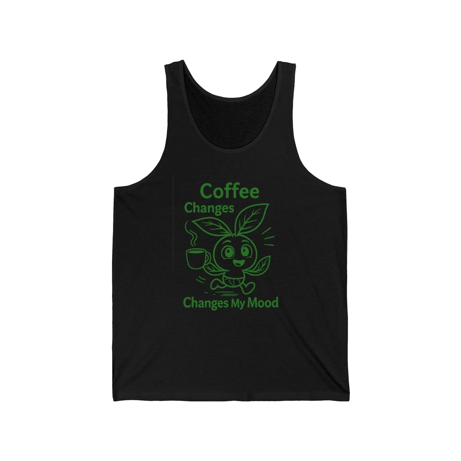 Jersey Tank Top, Funny Gift for Coffee Lovers, Summer Essential, Casual Wear.