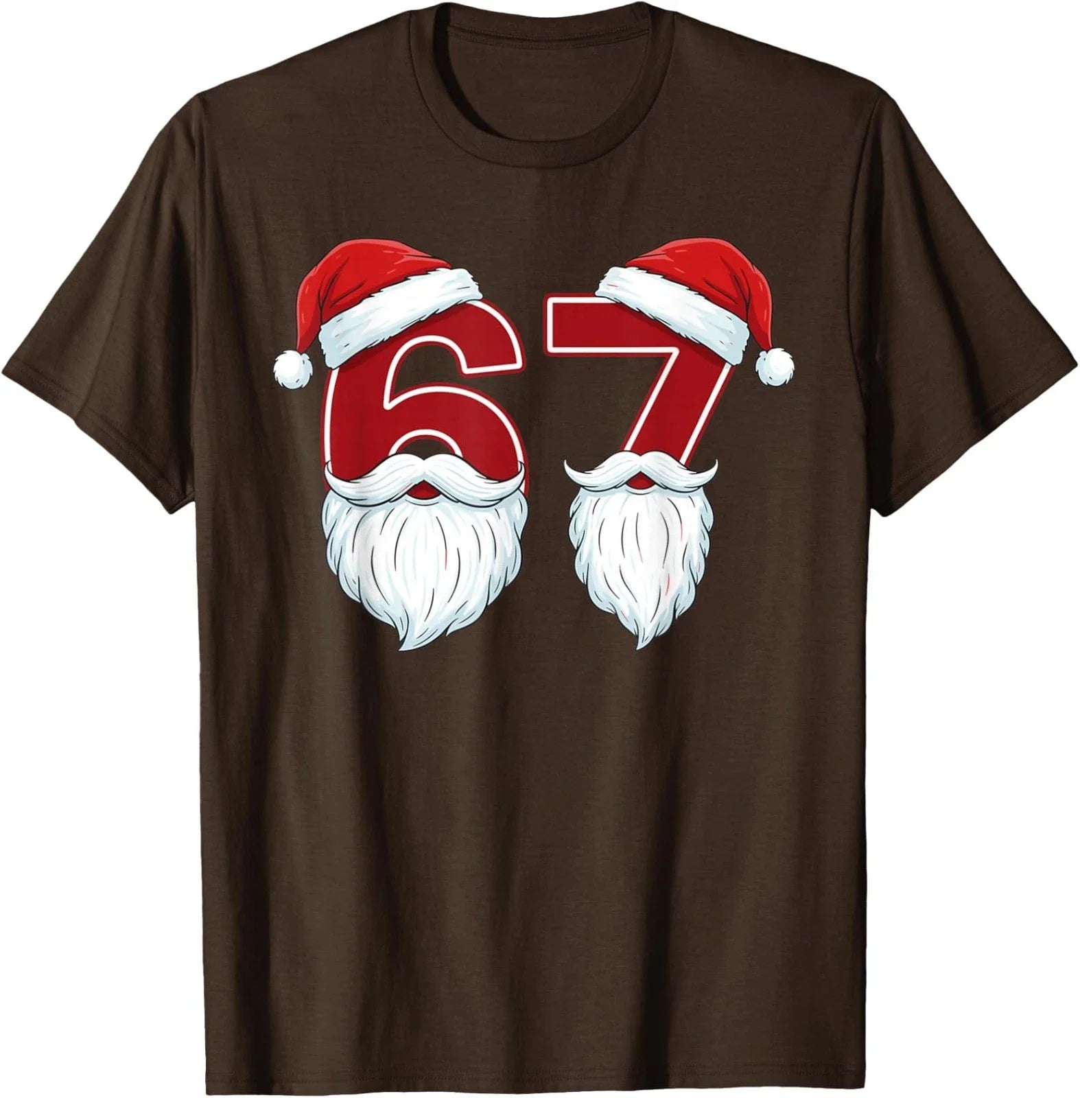 Christmas Funny Six Seven Meme Brainrot Santa Claus Unisex T-Shirt