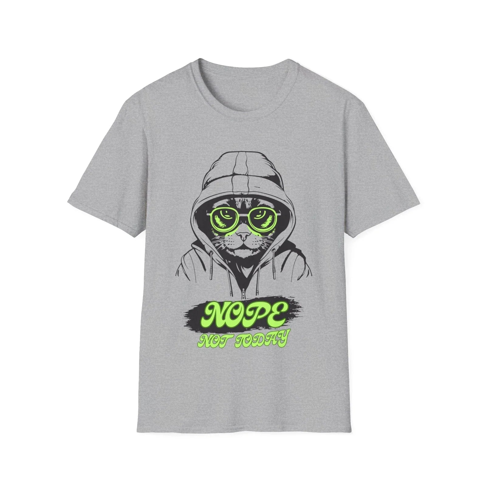 NOPE NOT TODAY T-Shirt , Funny Animals Softstyle T-Shirt Gift