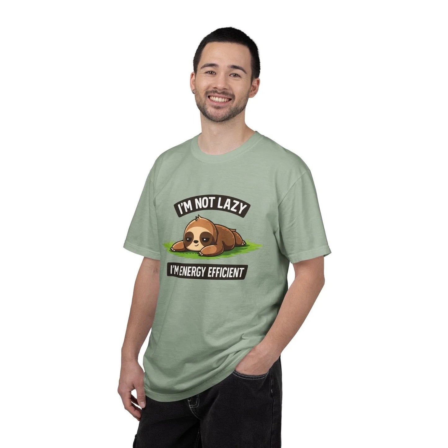 I'm Not Lazy I'm Energy Efficient sloth T-Shirt | Cute Sloth Design