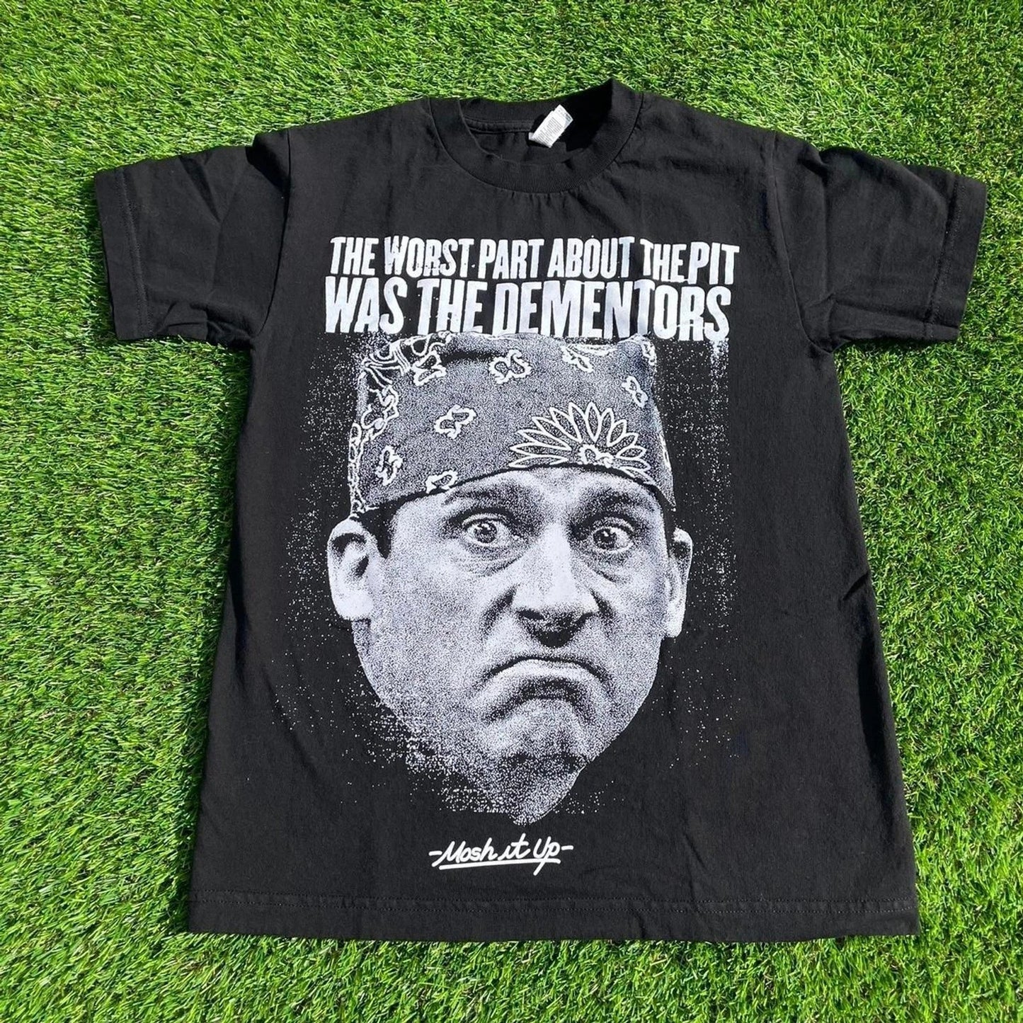 The Office TV Show Parody Funny Metal Unisex Black Mosh Pit Dementors Shirt (S)