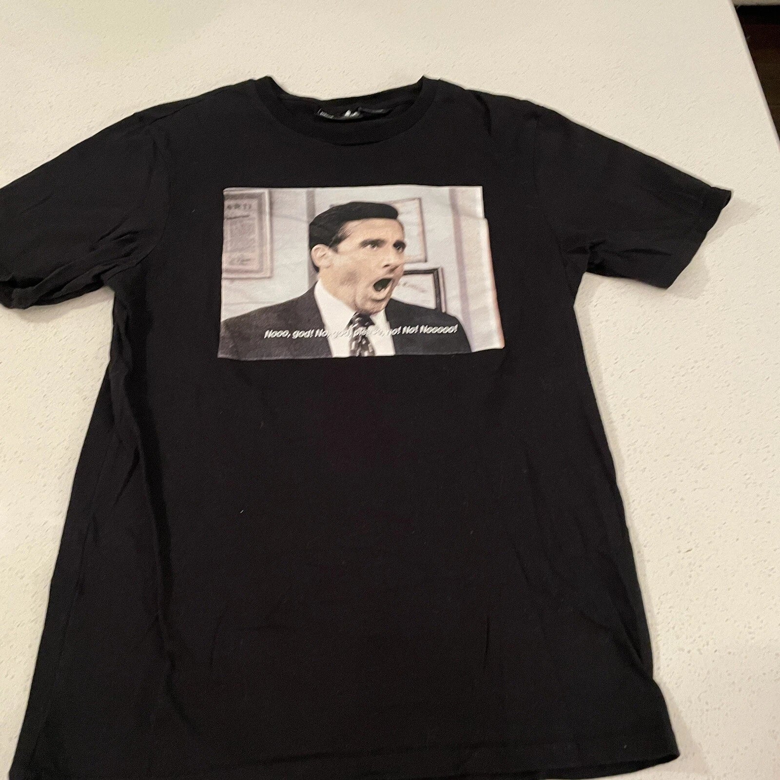 The Office T Shirt Adult Smal Black Short Sleeve “noo God,nooo" Graphic