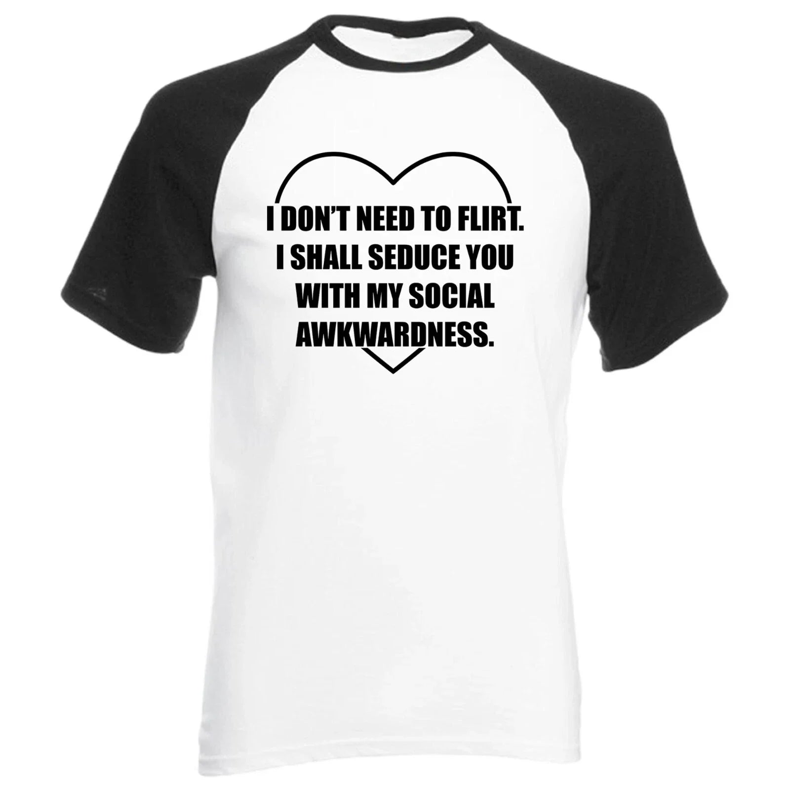 I Don�t Need to Flirt Baseball TShirt Socially Awkward Introvert Gift Raglan Top