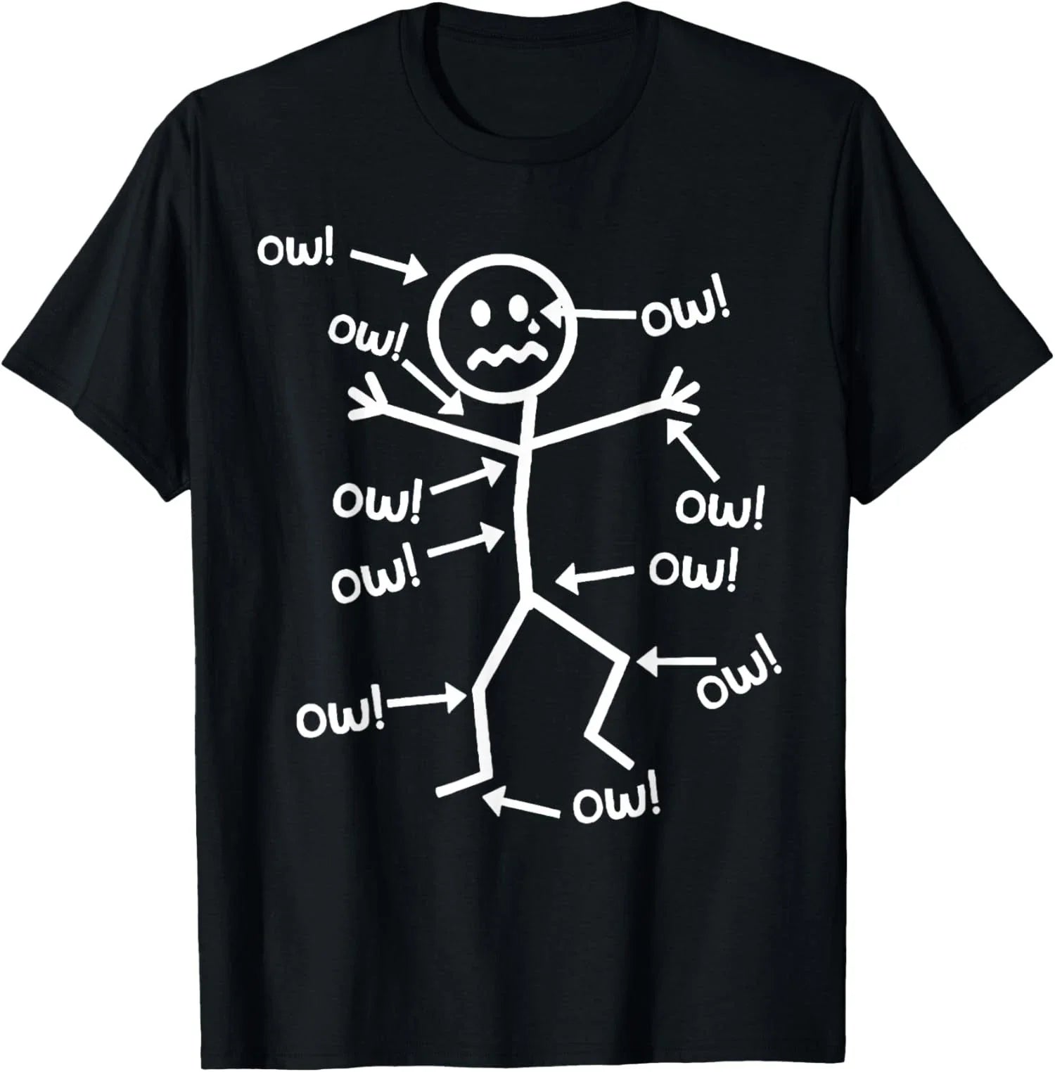 Ow Ow Ow Funny Scream Character Graphic Tee Unisex T-Shirt