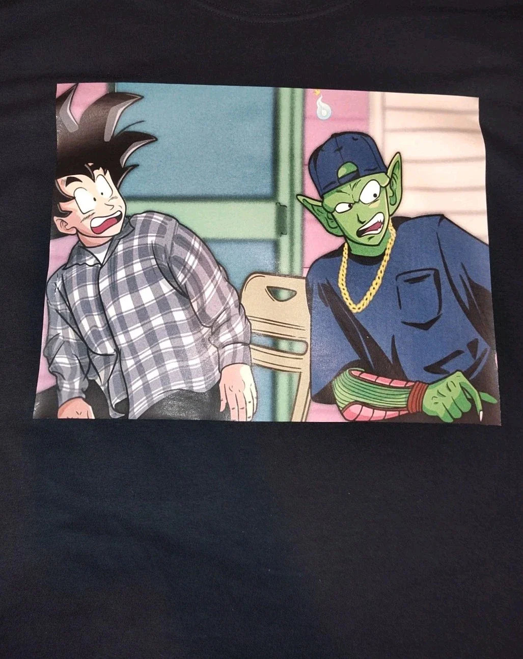 Meme Goku Piccolo Friday T-shirt. XL Adult