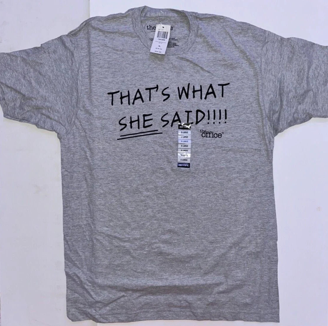 Brand New Men's XL Grey The Office "That's What She Said" Short Sleeve T-Shirt