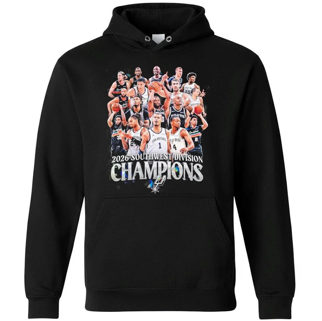 San Antonio Spurs NBA 2026 Southwest Division Champions Team Members Shirt
