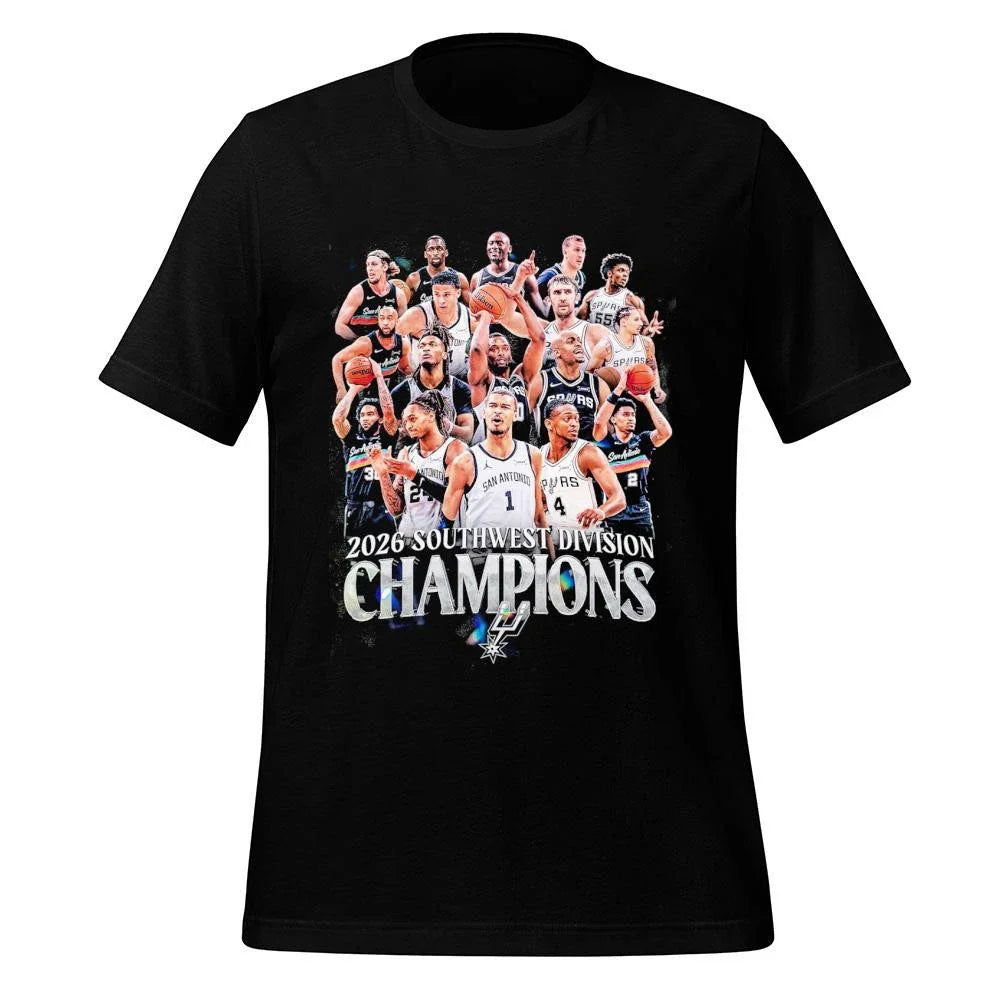 San Antonio Spurs NBA 2026 Southwest Division Champions Team Members Shirt