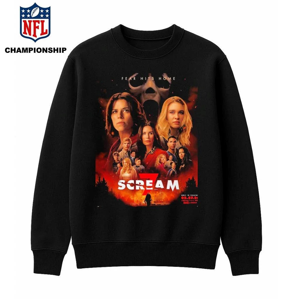 Scream 7 Official Poster Only In Theatres On February 27 2026 Fear Hits Home Shirt