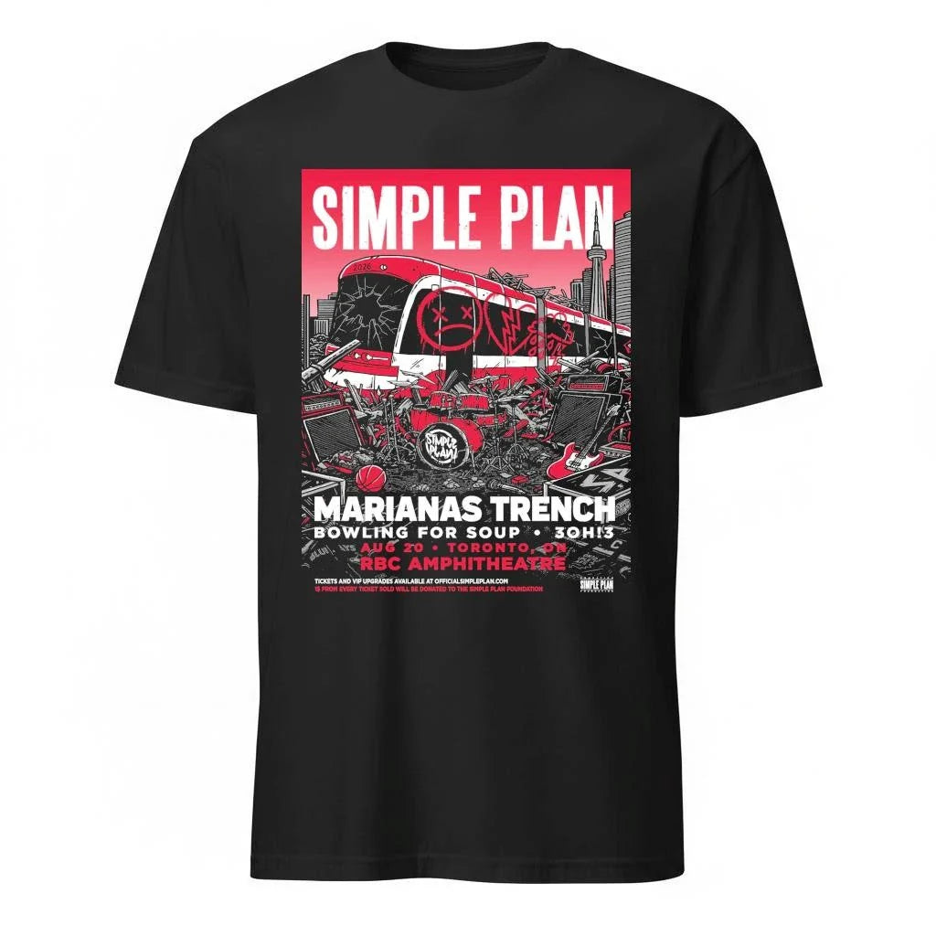 Simple Plan The Bigger Than You Think Tour 2026 Event Poster At RBC Amphitheatre On August 20 2026 Toronto ON Shirt
