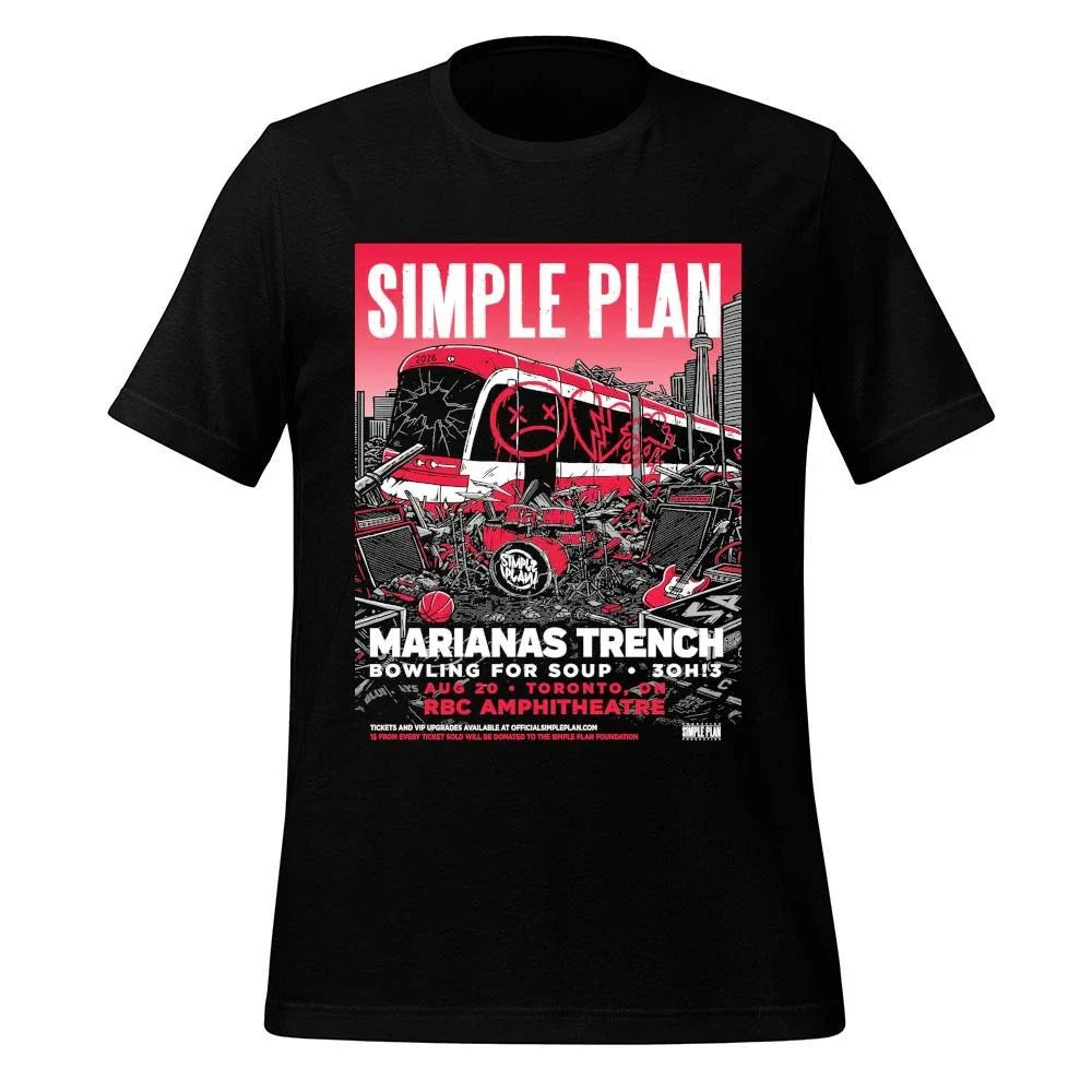 Simple Plan The Bigger Than You Think Tour 2026 Event Poster At RBC Amphitheatre On August 20 2026 Toronto ON Shirt