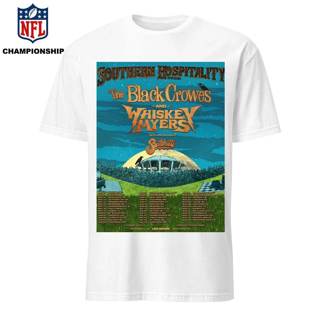 Southern Hospitality Tour The Black Crowes And Whiskey Myers 2026 Poster Shirt