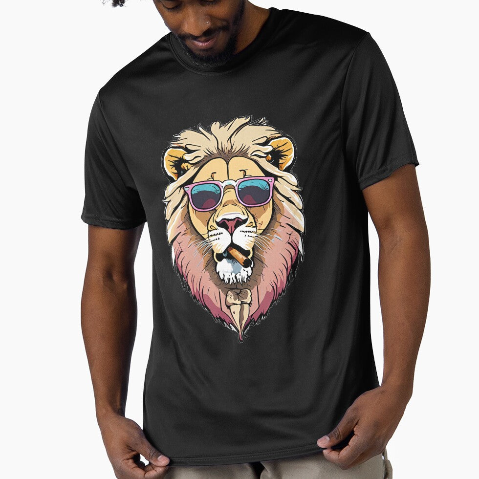 lion wearing sunglasses and smoking cigar by DeluxBee