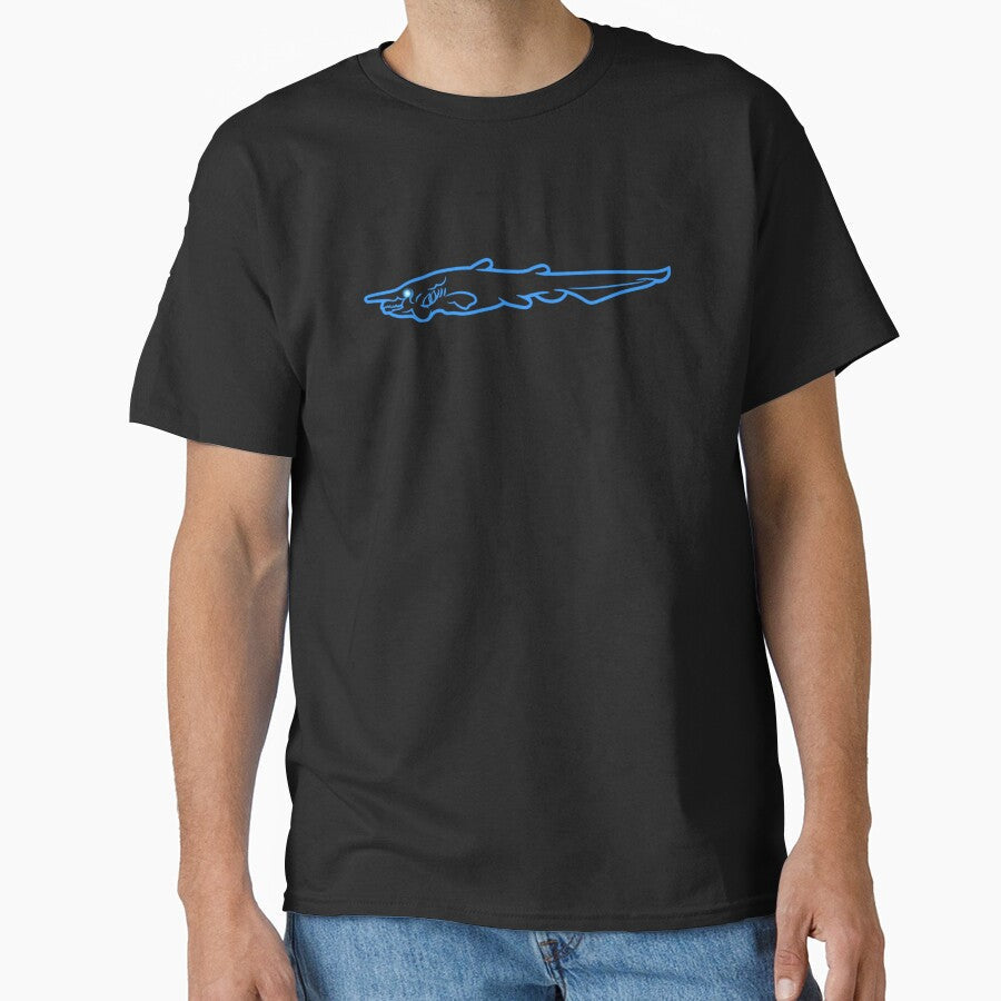 Goblin Shark Eyes Aglow Indigo Shimmer Outline Mitsukurina Owstoni by IslandFella1
