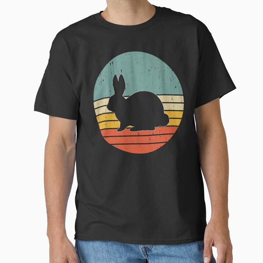 bunny sunset vintage shirt bunny lovers gift by Te-designer