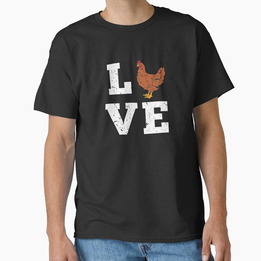 Chicken Hen Farmer Farming Love Birthday Gift by haselshirt