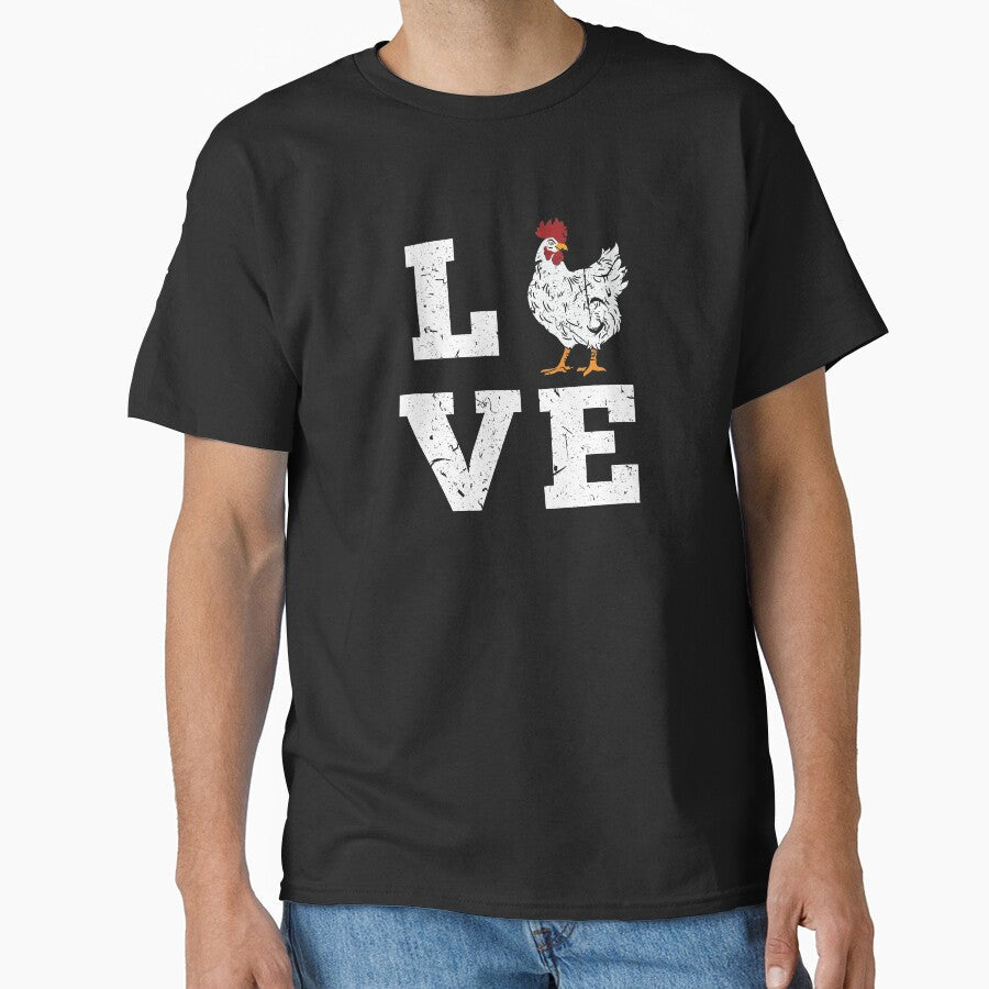 Chicken Farming Farmer Love Birthday Gift by haselshirt