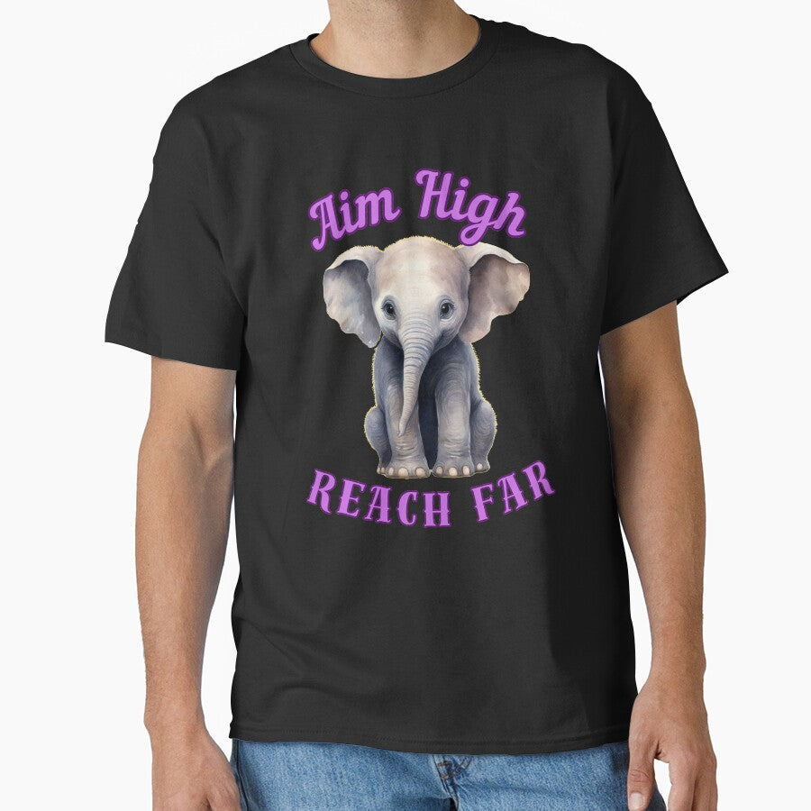 Aim High, Reach Far. elephant saying by ElephantVibes