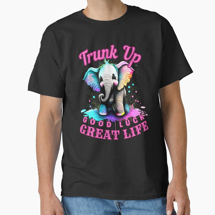 Trunk Up, Good Luck, Great Life. elephant saying by ElephantVibes