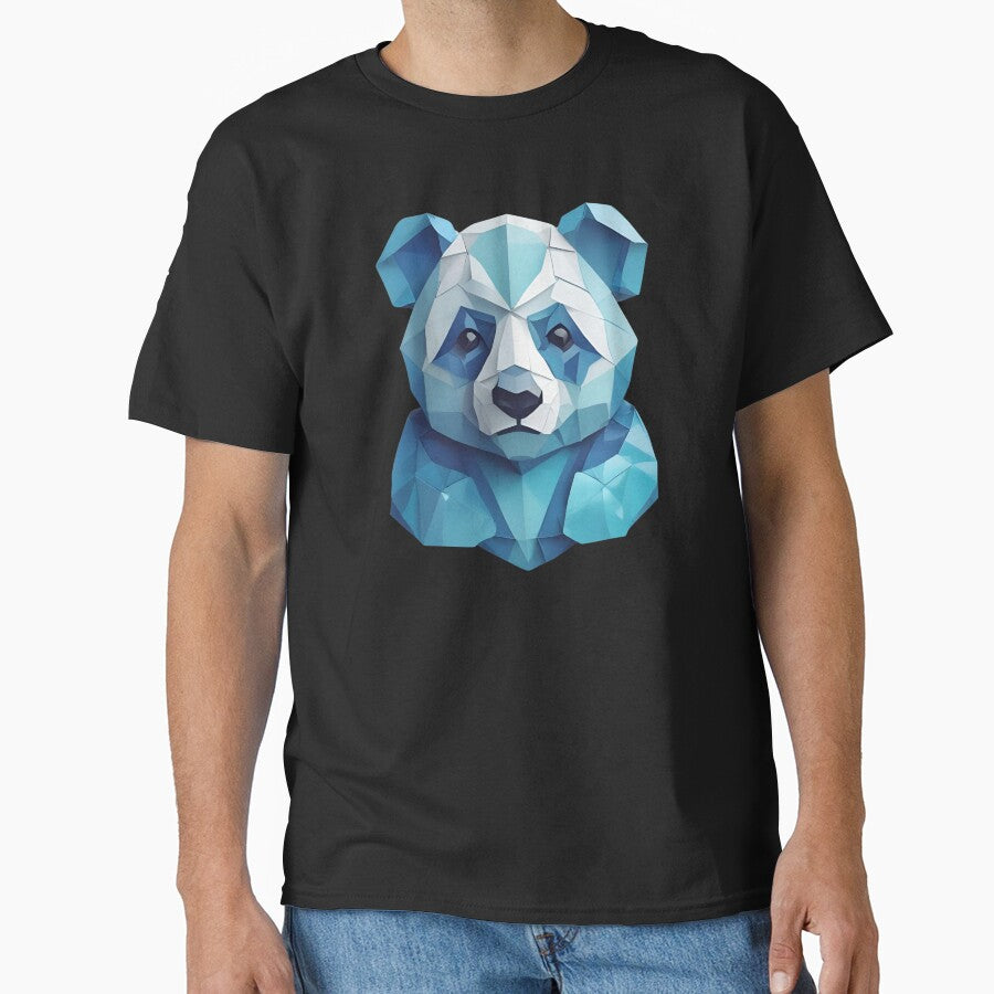 Cute Blue Geometric Panda by pUNKnown