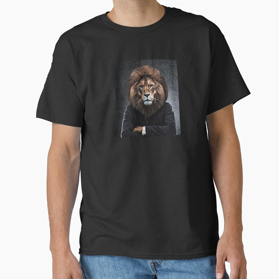 Humorous Design of a Lion in a Suit by NoxLand