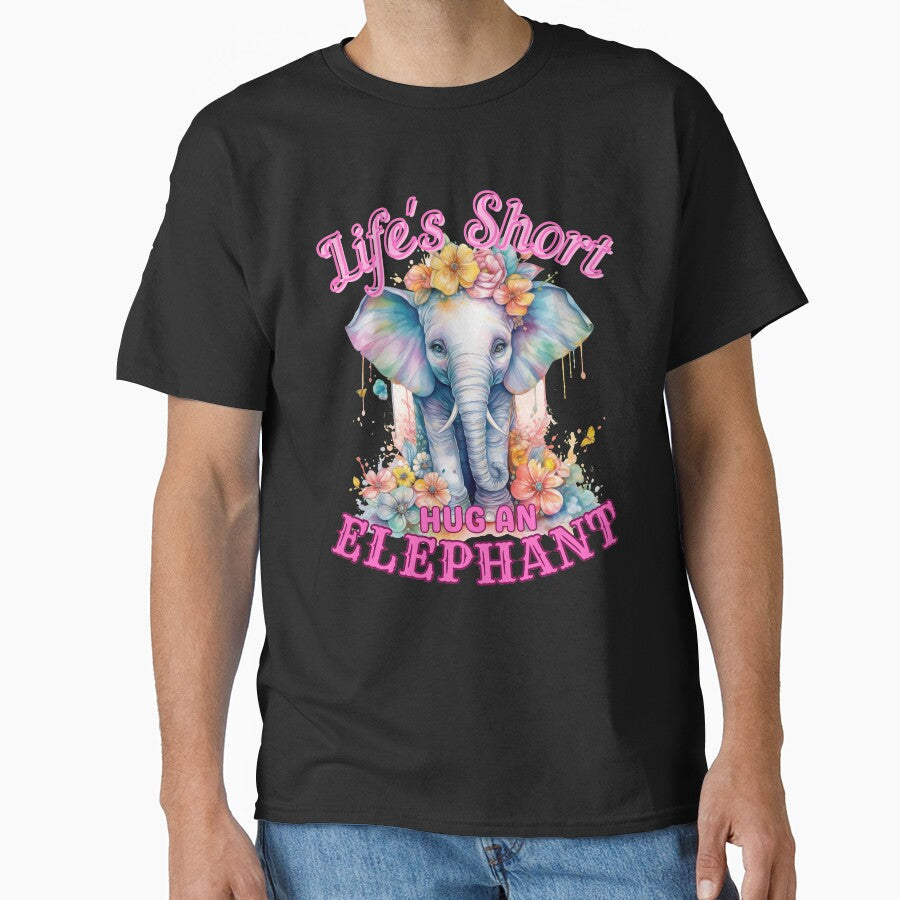 Life's Short, Hug an Elephant. elephant head by ElephantVibes
