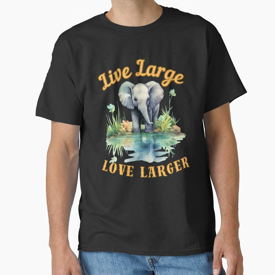 Live Large, Love Larger. watercolor elephant by ElephantVibes