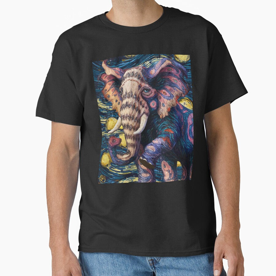 Elephant Portrait. vincent van gogh style, fantasy elephant by ElephantVibes