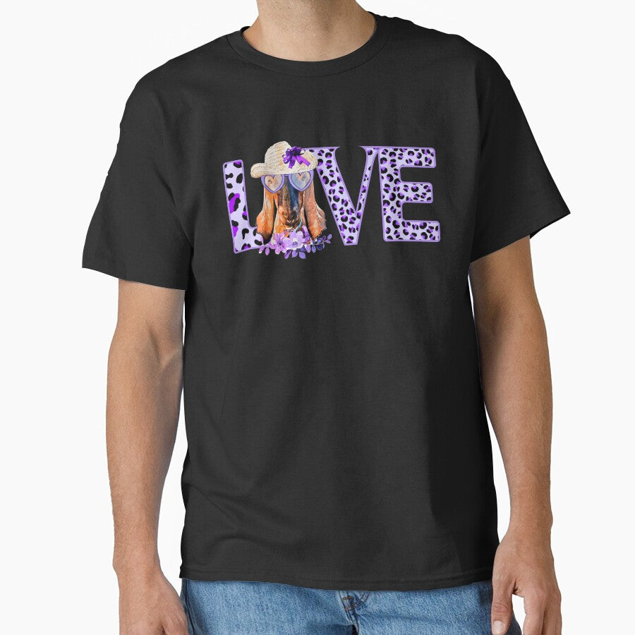 Nubian goat with purple accents. by CritterCapers