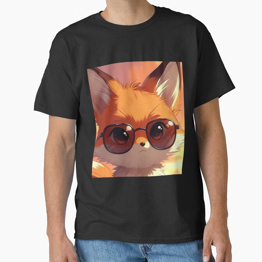 Copy of Playful Anime Fox with Sunglasses Sunset Chibi Art by NovaDigitalArt45