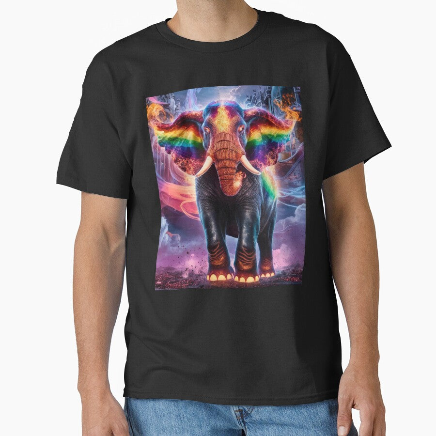 Elephant Portrait. colorful elephant, rainbow elephant by ElephantVibes