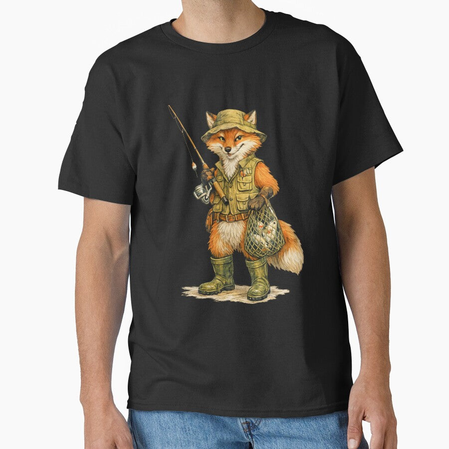 Fox with Fishing Rod Illustration by Felixuss