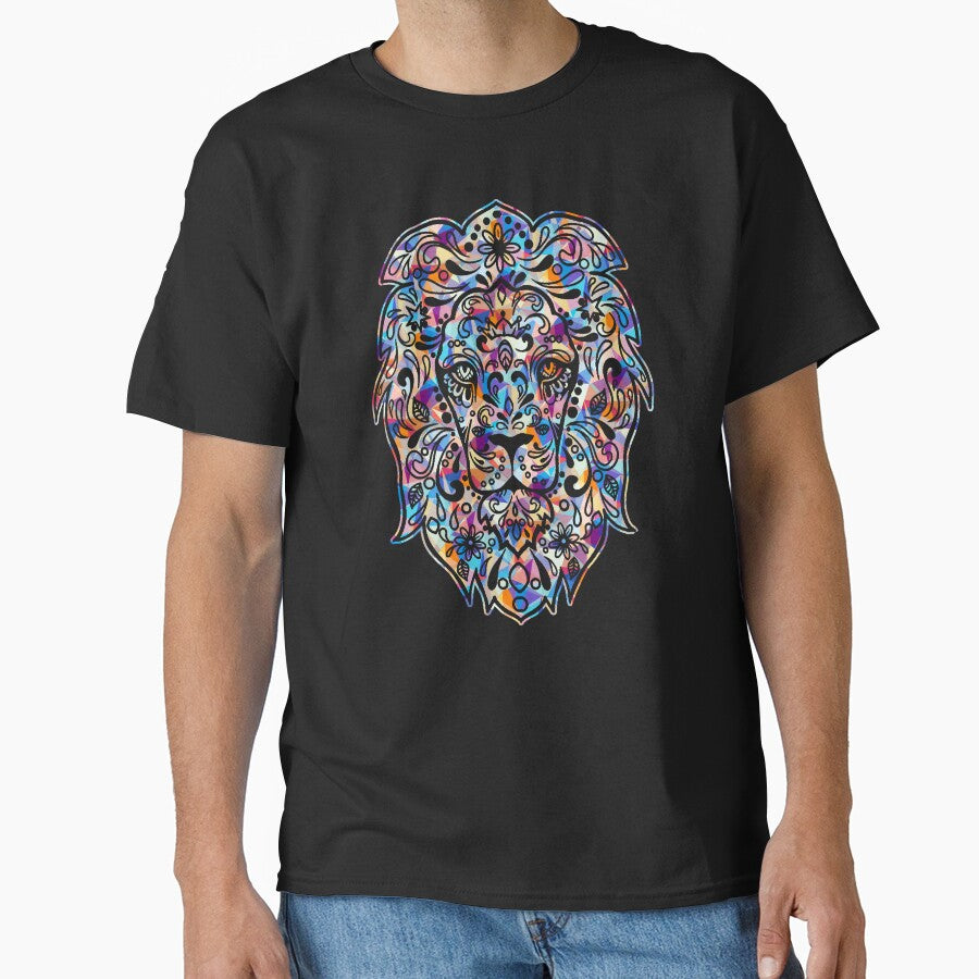 Cool And Awesome Lion Colorful Geometric by UnknownArtistt