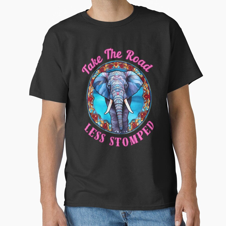 Take The Road Less Stomped. elephant face by ElephantVibes