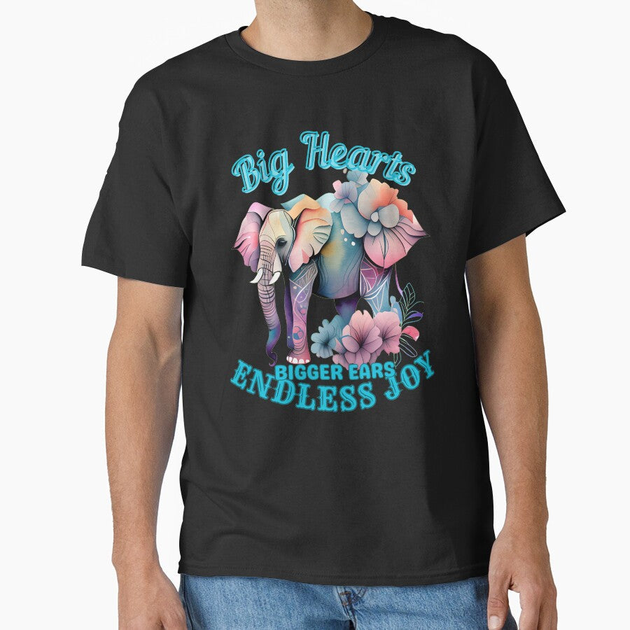 Big Hearts, Bigger Ears, Endless Joy. funny elephant by ElephantVibes